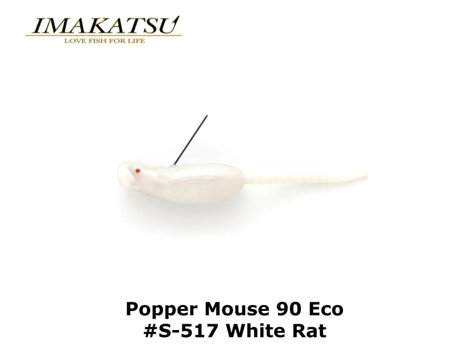 Imakatsu Popper Mouse 90 Eco #S-517 White Rat