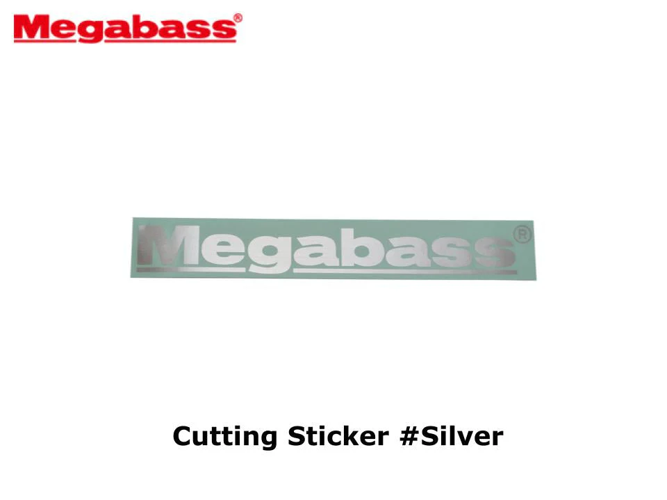 Megabass Cutting Sticker #15cm Silver