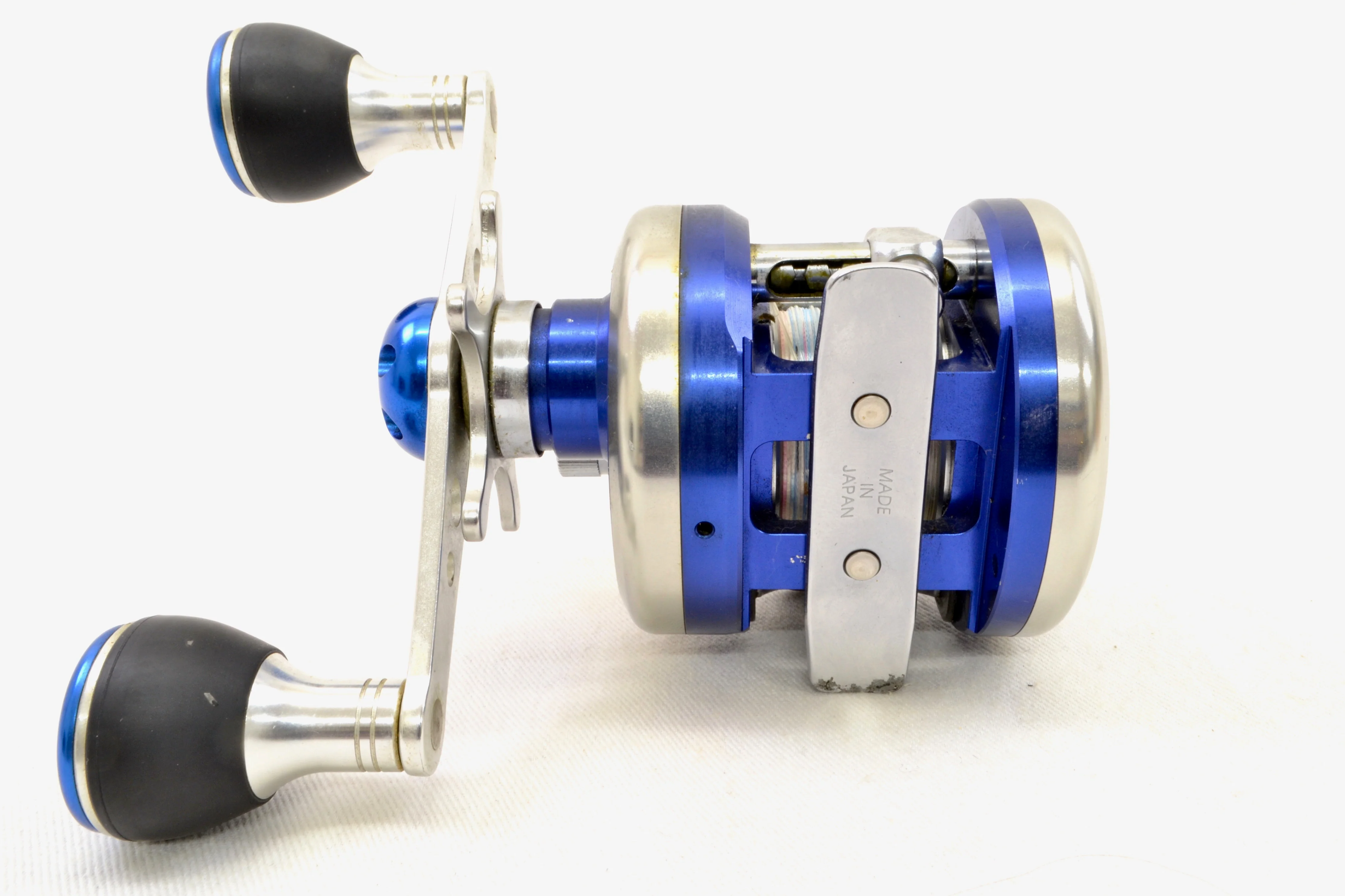 Used Daiwa Millionaire Bay Area Special 200BB Blue Backer Right 96mm Custom Handle - Image 7