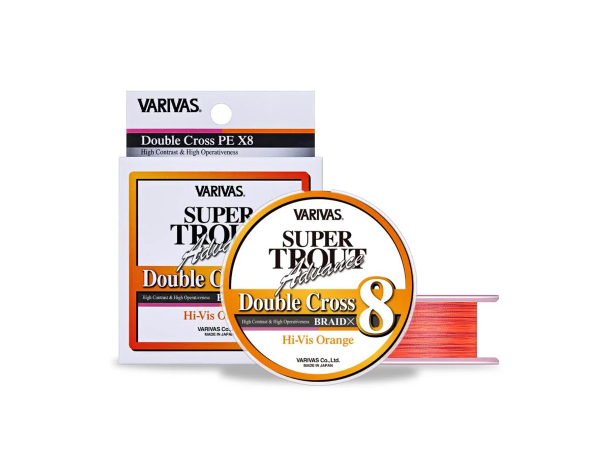 Varivas Super Trout Advance Double Cross PE X8 100m/0.8 Hibiscus Orange